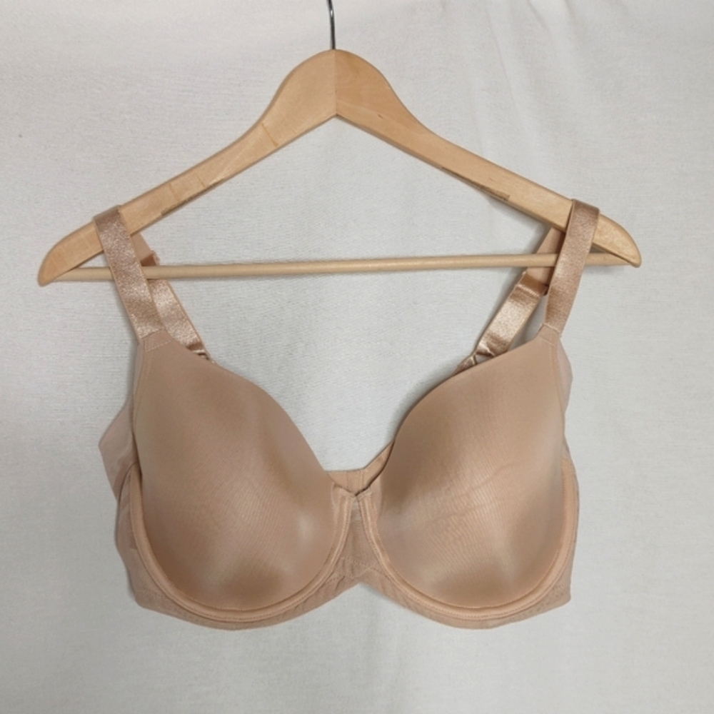 Felina Marvelous T-Shirt Side Smoothing Bra Demi Underwire Tan Beige 34DD 245033